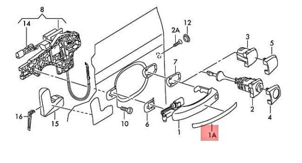 4L0837239 - NEW TRIM PLATE FOR DOOR HANDLE CHROME COLOUR. AUDI Q7 4LB 4L0837239 ORIGINAL