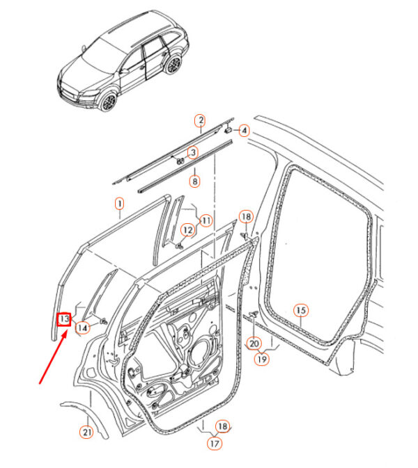 4L0839903A - NEW EXTERIOR REAR LEFT C PILLAR 4L AUDI Q7 TRIM 4L0839903A1P9 GENUINE