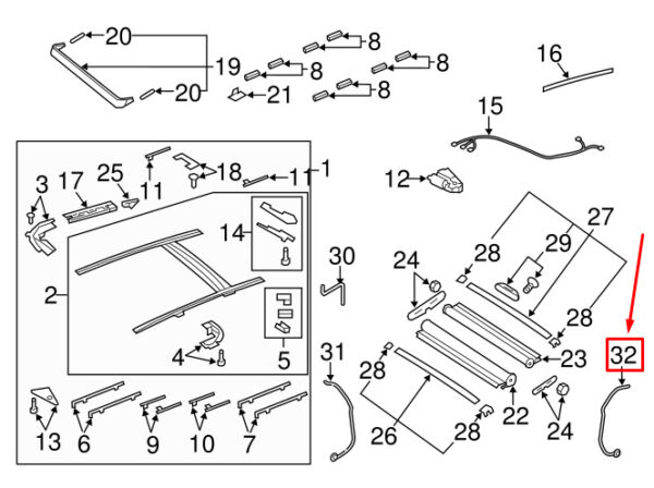 4L0877233A - AUDI Q7 4L DRAIN HOSE SUNROOF REAR LEFT 4L0877233A NEW GENUINE
