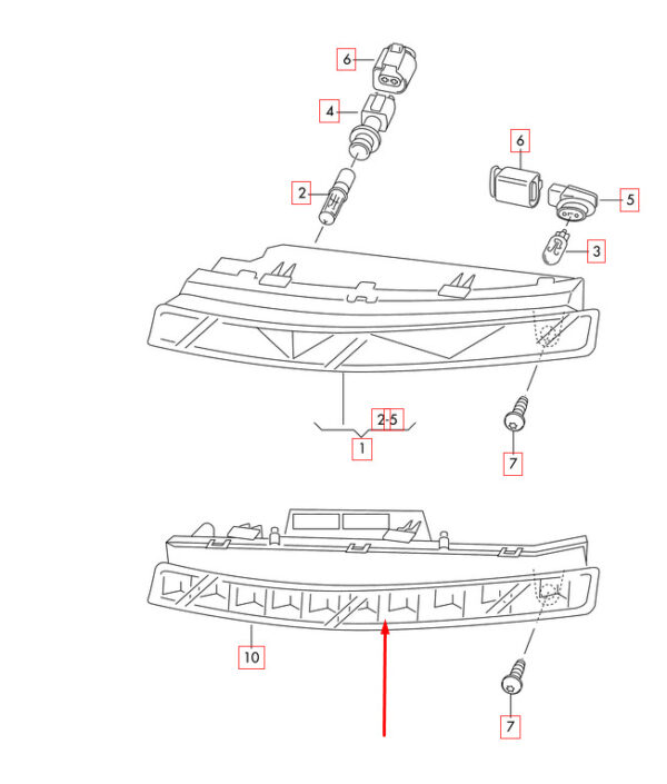 4L0953041D - NEW AUDI Q7 4L FRONT LEFT TURN SIGNAL INDICATOR LIGHT 4L0953041D ORIGINAL