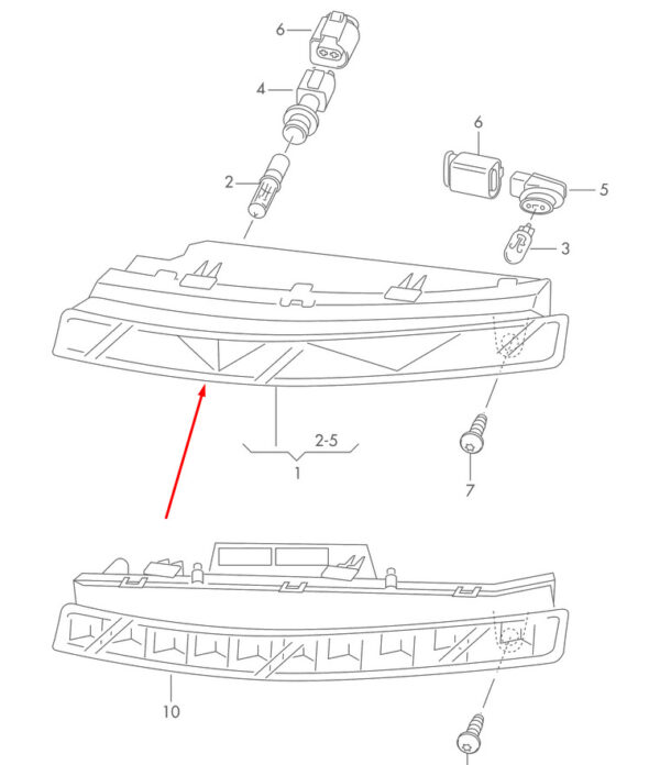 4L0953042B - NEW AUDI Q7 4L FRONT RIGHT SIDE TURN SIGNAL INDICATOR 4L0953042B OEM