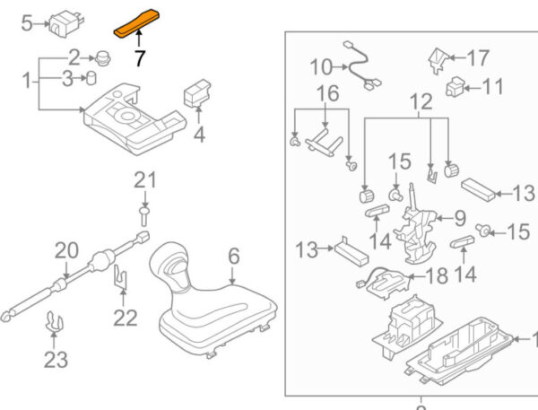 4L1713463A3Q7 - NEW AUDI Q7 4L AUTOMATIC TRANSMISSION SHIFT INDICATOR LHD 4L1713463A3Q7 ORIGINAL