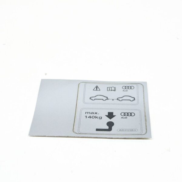 4M0010526A - Audi Q7 4M Trailer Operation Sticker 4M0010526A NEW