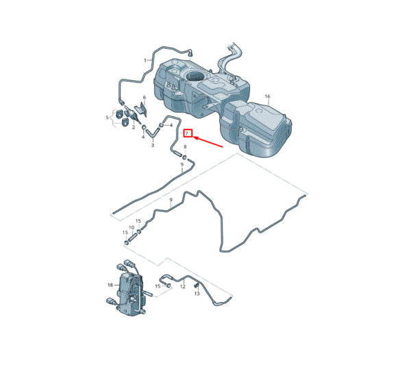 4M0261493A - NEW AUDI Q8 4MN FUEL LINE 4M0261493A ORIGINAL
