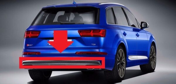 4M0807834 - NEW AUDI Q7 REAR S LINE BUMPER DIFFUSER INSERT TRIM 4M0807834 ORIGINAL