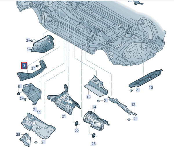 4M0825623E - NEW AUDI RSQ8 4MN HEAT PROTECTION 4M0825623E