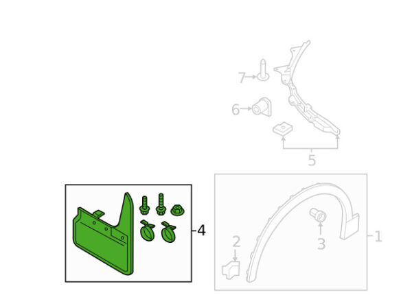 4M8075116 - NEW AUDI Q8 FRONT MUDGUARD SET 4M8075116 ORIGINAL