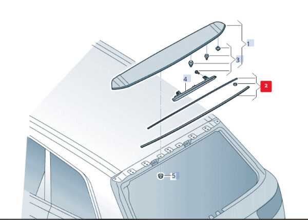 4M8898940 - NEW AUDI Q8 4MN REAR SPOILER STRIPS SET 4M8898940 ORIGINAL