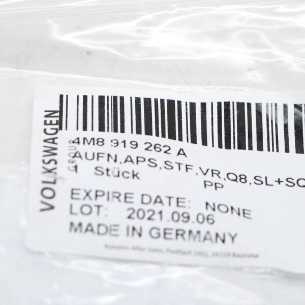 4M8919262A - Audi Q8 Parktronic holder front bumper right 4M8919262A NEW ORIGINAL