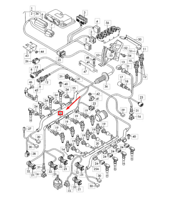 4Z7971824C - NEW AUDI A6 AVANT C6 INJECTION NOZZLE CABLE STRAND LINE 4Z7971824C ORIGINAL