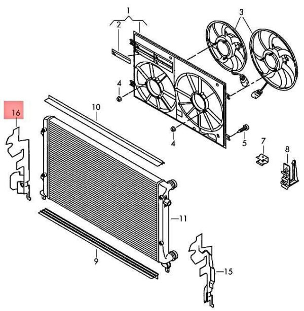 5C5121285 - NEW VW BEETLE CABRIO BETTLE NOVO FUSCA 5C1 5C7 AIR GUIDE LEFT 5C5121285 ORIGINAL