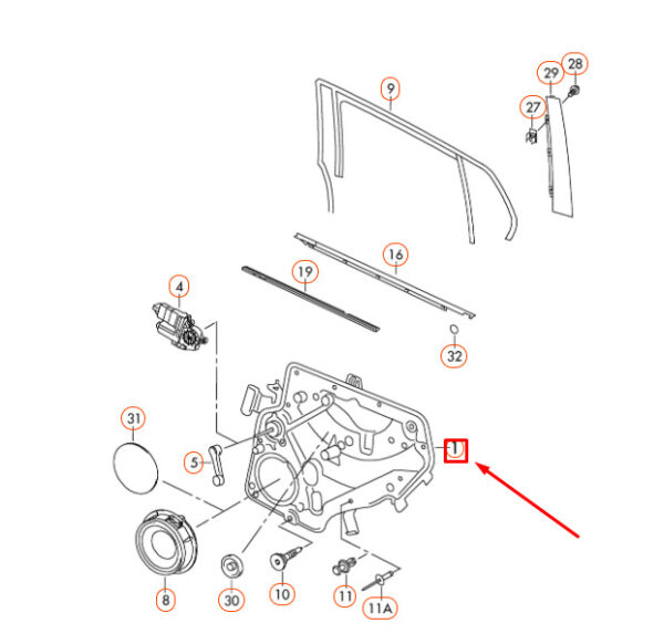 5K4839461 - NEW VOLKSWAGEN GOLF MK6 REAR LEFT DOOR WINDOW REGULATOR 5K4839461 ORIGINAL