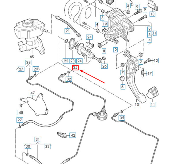 5Q0721388J - NEW AUDI Q2 CLUTCH GENERATOR CYLINDER 5Q0721388J ORIGINAL