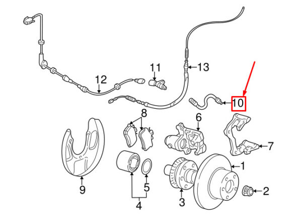6Q0611775B - NEW AUDI A1 8X REAR BRAKE HOSE 6Q0611775B ORIGINAL