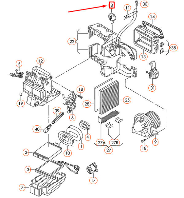 6Q0959263A - New Audi A1 8X Heating Resistance 6q0959263a