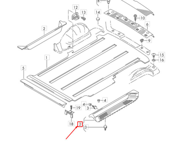 7E5863725DLBF - NEW VOLKSWAGEN TRANSPORTER T6 FRONT STEP INSERT 7E5863725DLBF ORIGINAL