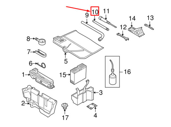 7L0012223 - NEW AUDI Q5 8R SLEEVE KEY ROD 7L0012223 ORIGINAL