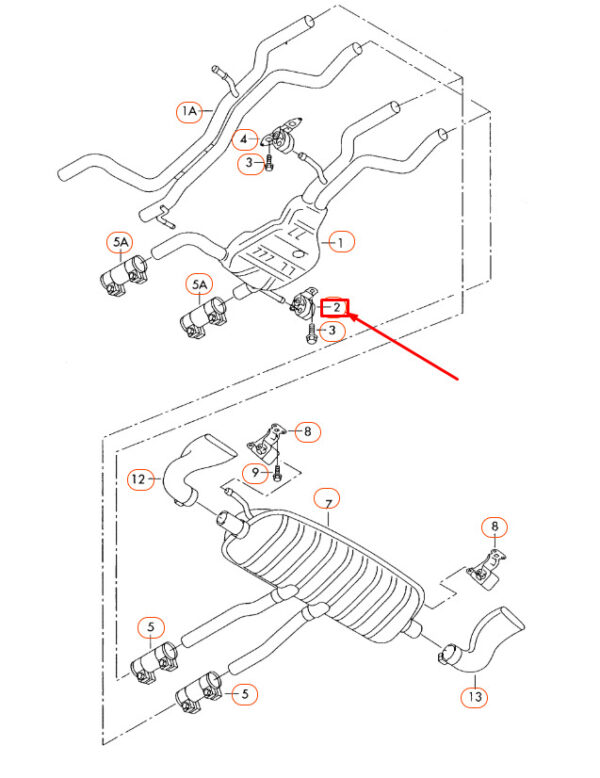7L0253144C - NEW AUDI Q7 4L EXHAUST SYSTEM BRACKET 7L0253144C ORIGINAL