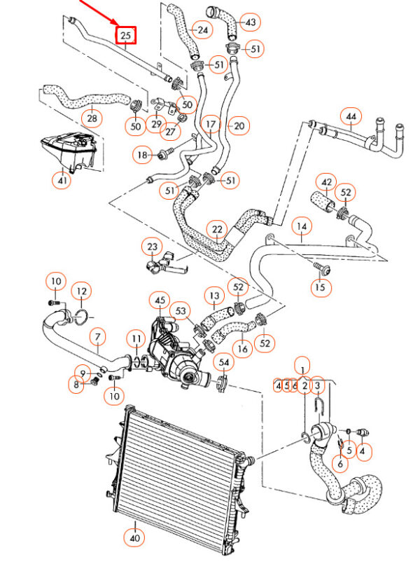 7L6121070BE - NEW AUDI Q7 4L ENGINE COOLANT PIPE 7L6121070BE