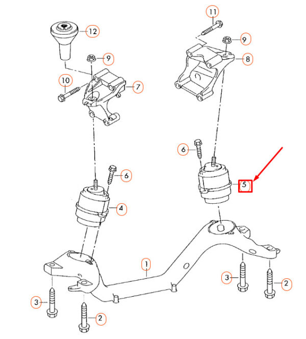 7L6199131A - NEW AUDI Q7 4L ENGINE MOUNTING 7L6199131A ORIGINAL