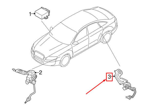 7L6616571 - NEW AUDI Q7 4L REAR LEFT LEVEL SENSOR 7L6616571 ORIGINAL