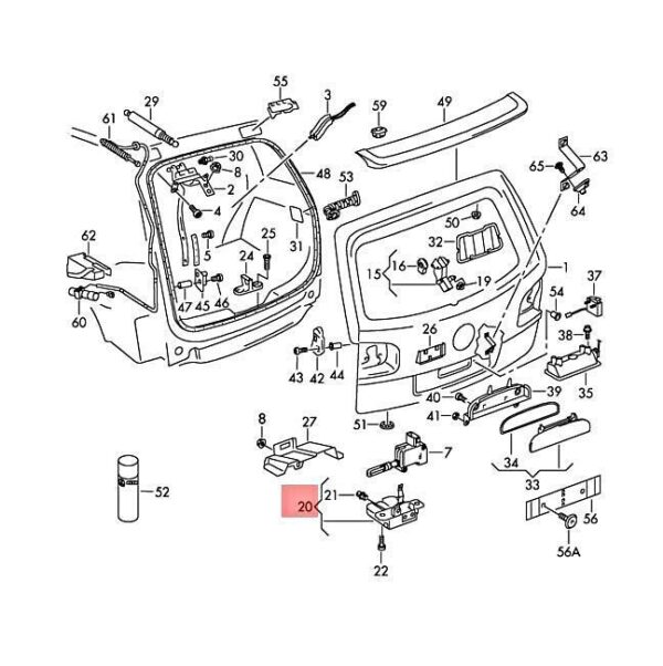 7L6827505H - NEW VW TOUAREG 7L6 LID LOCK 7L6827505H ORIGINAL