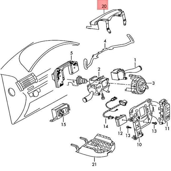 7L69535154A1 - NEW VW TOUAREG 7L 7L6 7LA TRIM UPPER PART BROWN 7L69535154A1 ORIGINAL