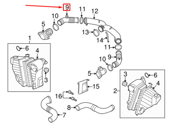 7L8129684 - NEW AUDI Q7 4L ENGINE AIR INTAKE HOSE 7L8129684 ORIGINAL