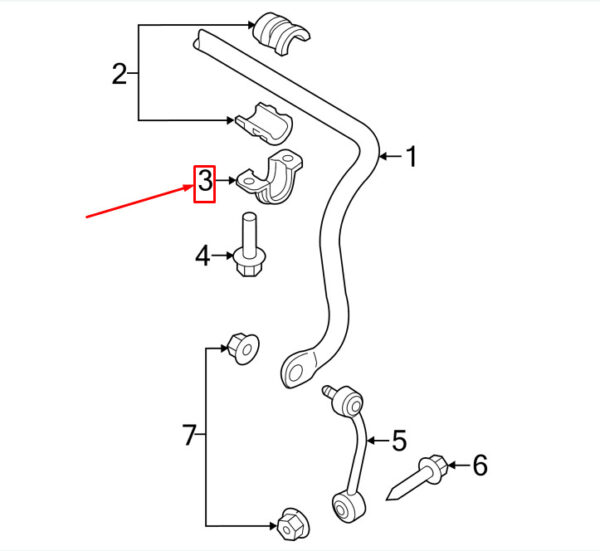 7L8511418 - NEW AUDI Q7 4L REAR SWAY BAR BRACKET 7L8511418 ORIGINAL