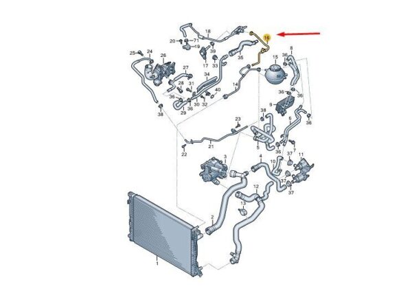 80A121081EB - AUDI Q5 FY Breather Line 80A121081EB NEW GENUINE