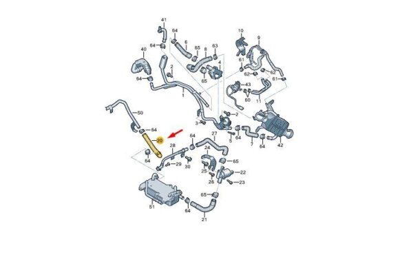 80A121501BC - AUDI Q5 FY Coolant Hose Pipe 80A121501BC NEW GENUINE