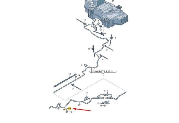 80A131035 - AUDI Q5 FY Transfer Line Bracket 80A131035 NEW GENUINE