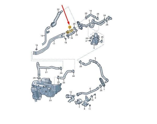 80A265316A - AUDI Q5 FY Coolant Hose Pipe 80A265316A NEW GENUINE