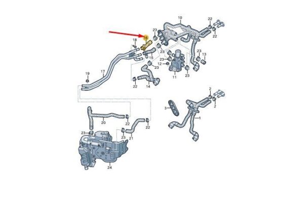 80A265316B - AUDI Q5 FY Coolant Hose Pipe 80A265316B NEW GENUINE