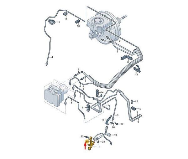 80A611845G - AUDI Q5 FY Front Left Brake Hose Retainer 80A611845G NEW GENUINE