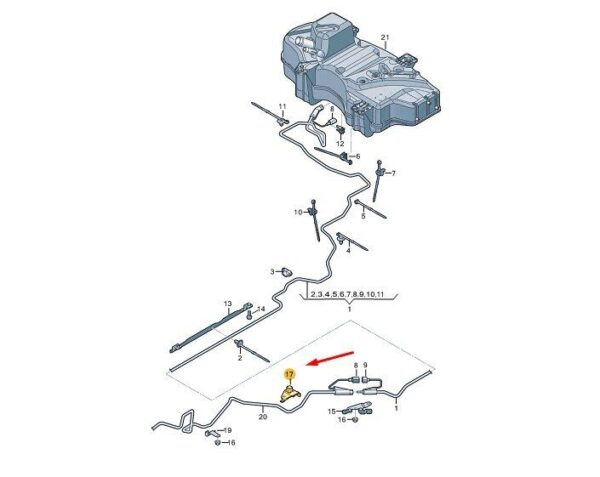 80A804647 - AUDI Q5 FY Transfer Line Protective Profile 80A804647 NEW GENUINE