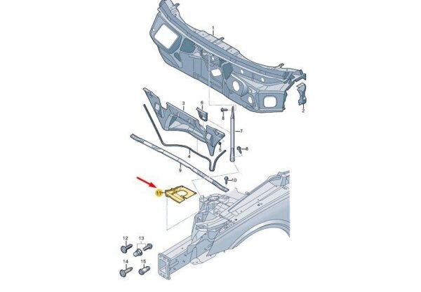 80A806584 - AUDI Q5 FY Front Right Suspension Strut Dome Cover 80A806584 NEW GENUINE
