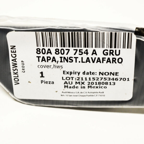 80A807754AGRU - NEW AUDI SQ5 80A RIGHT HEADLIGHT WASHER COVER CAP 80A807754AGRU ORIGINAL