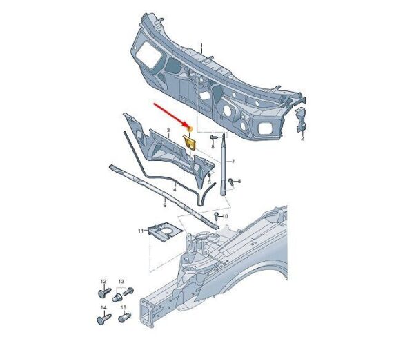80A819142 - AUDI Q5 FY Front Panel Left Seal 80A819142 NEW GENUINE