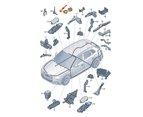 80A971260 - AUDI Q5 FY Anti-Twist Device 80A971260 NEW GENUINE