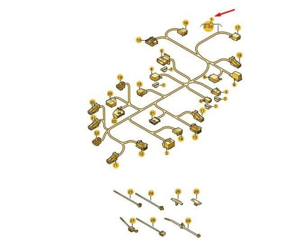 80A971366P - AUDI Q5 FY Front Left Seat Frame Wiring 80A971366P NEW GENUINE