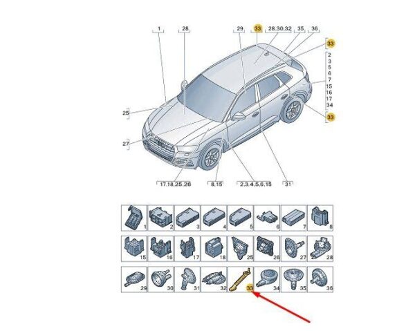 80A971840 - AUDI Q5 FY Rear Lid Bellows 80A971840 NEW GENUINE