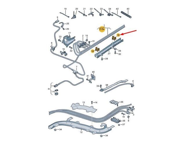 80A971845G - AUDI Q5 FY Wiring Harness Bracket 80A971845G NEW GENUINE