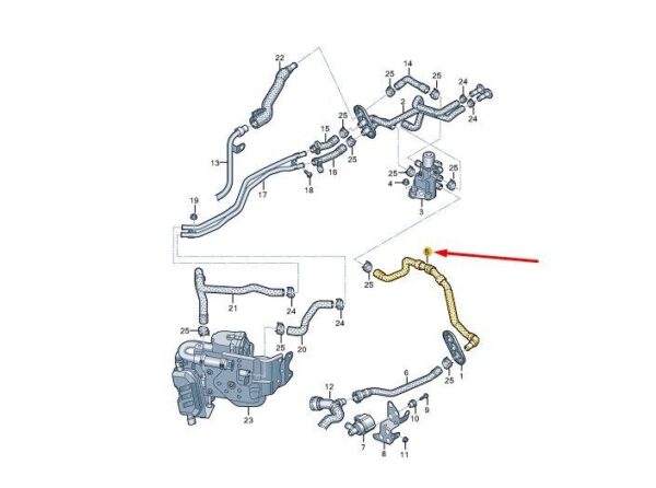 80B265347E - AUDI Q5 FY Coolant Hose Pipe 80B265347E NEW GENUINE