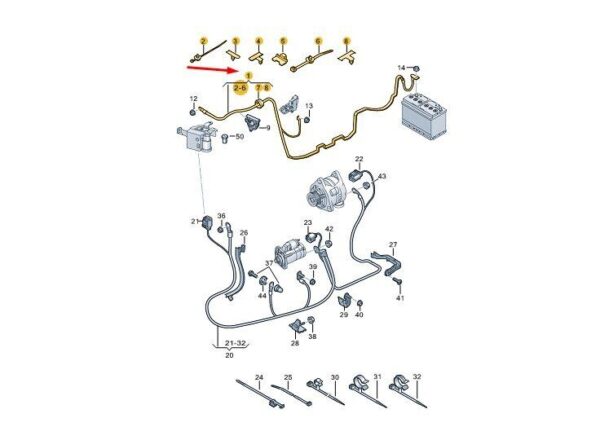 80C971225B - AUDI Q5 FY + Battery Wiring Set 80C971225B NEW GENUINE