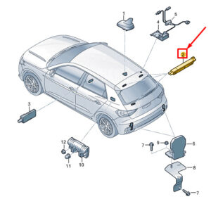 82A035225A - AUDI A1 GB Left Upper Antenna Amplifier 82A035225A NEW GENUINE