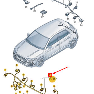 82A971085L - AUDI A1 GB Front Parking Sensor Wiring Set 82A971085L NEW GENUINE
