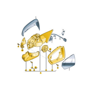 82B857409E - Audi A1 GB exterior mirror front left LHD 82B857409E9B9 NEW ORIGINAL