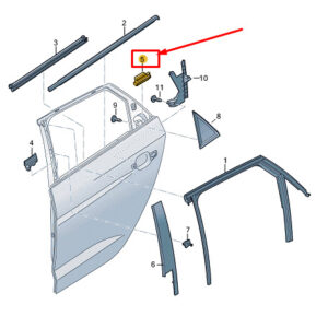 82G867370 - Audi A1 GB door gasket strip rear right 82G867370 NEW ORIGINAL