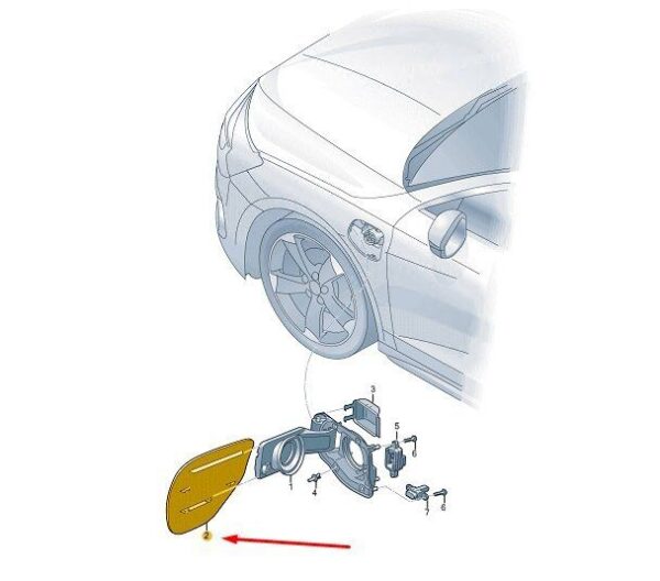 83A810393GRU - AUDI Q3 F3 Fuel Filler Flap 83A810393GRU NEW GENUINE